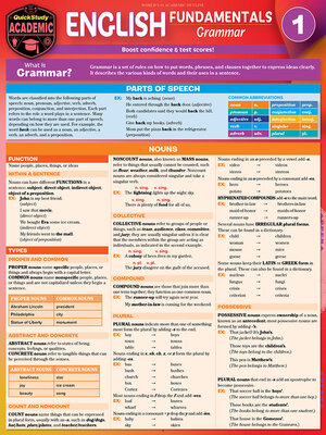 cover image of English Fundamentals 1--Grammar